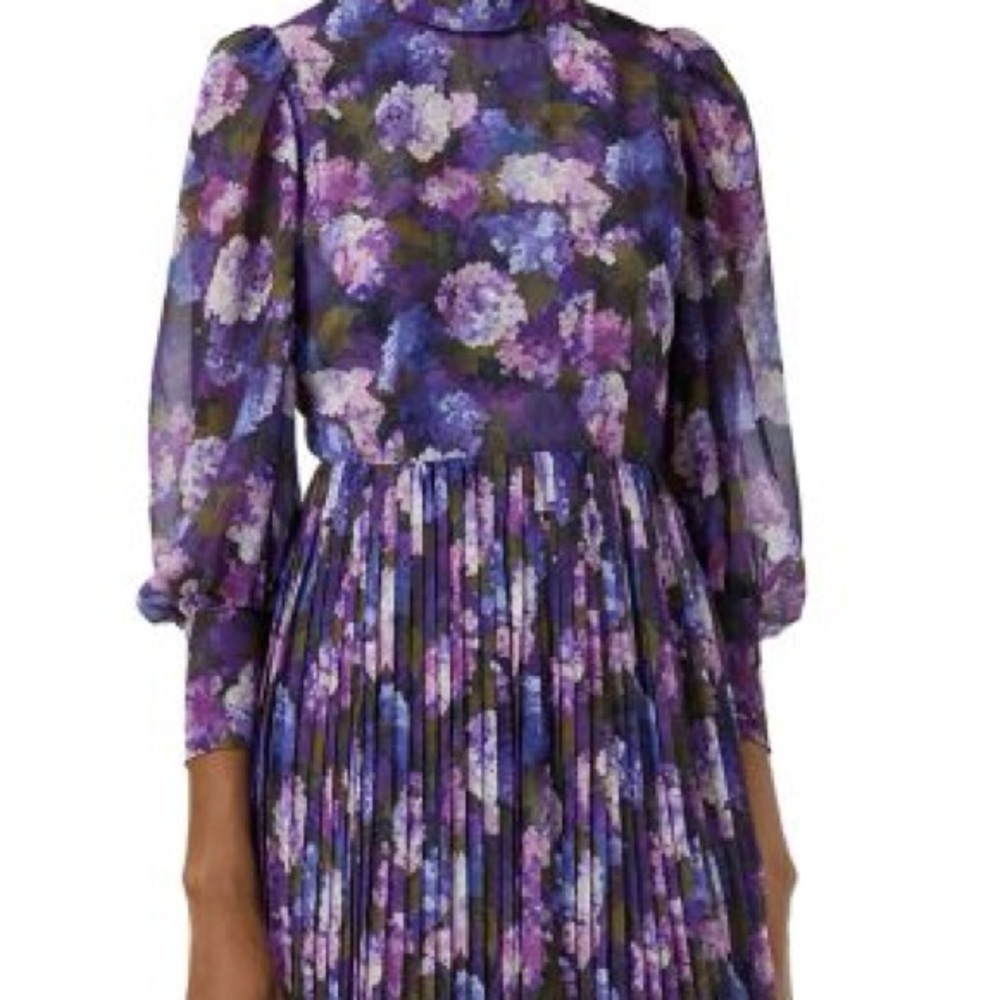 The Kooples Floral Print Pleated Mini Dress, size 2